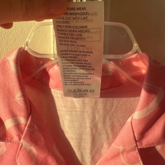 Pink Heart Pattern Button-Up Shirt - Picture 4 of 5